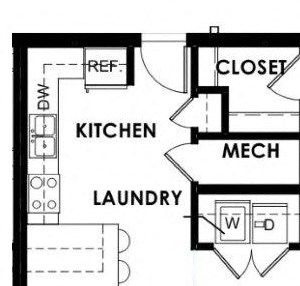 3BR3BA floor plan Floor plan for The Balcony apartments in Tuscaloosa, AL. Spacious 3 bedroom 3 bath unit shown.